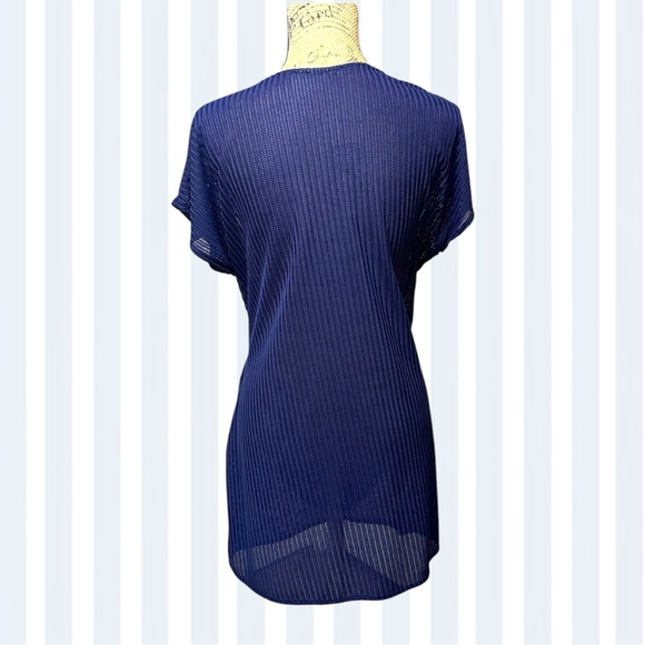 420 - BATHING SUIT COVER UP NAVY BLUE - Picture 6 of 16